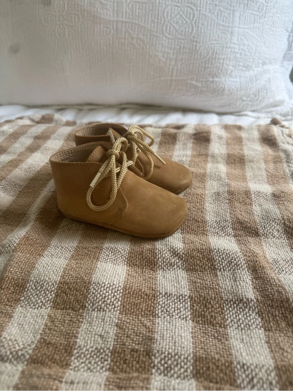 Classic Tan Leather Moccasins for Toddlers